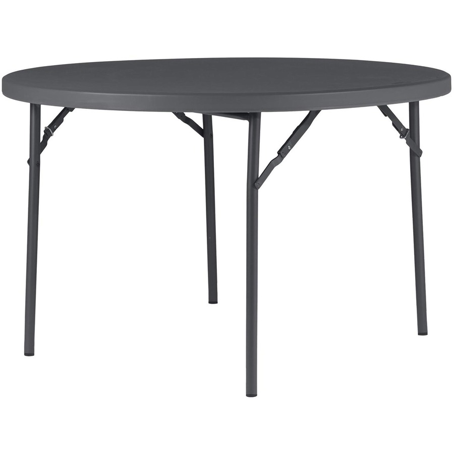 Table, Folding, Round, 48inWx48inLx29-3/10inH, Gray