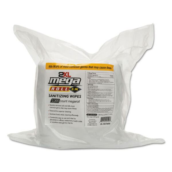 TXL422 Mega Roll Sanitizing Wipes Refill, White -  2Xl