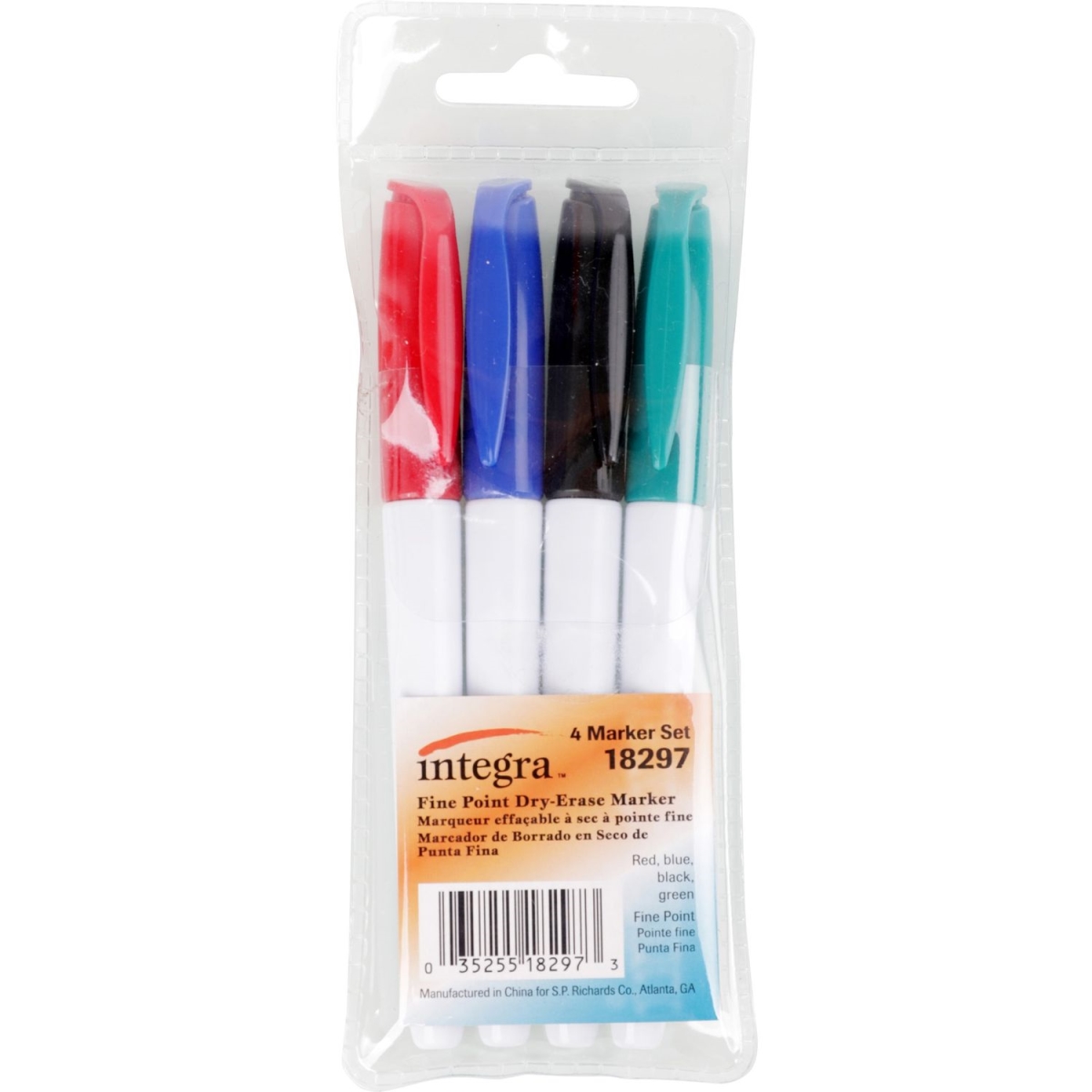 Integra ITA18297 Fine Dry-Erase Markers - Pack of 4