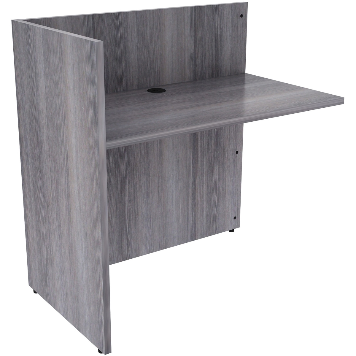 Picture of Lorell LLR18308 42 in. Laminate Contemporary Reception Desk&#44; Weathered Charcoal