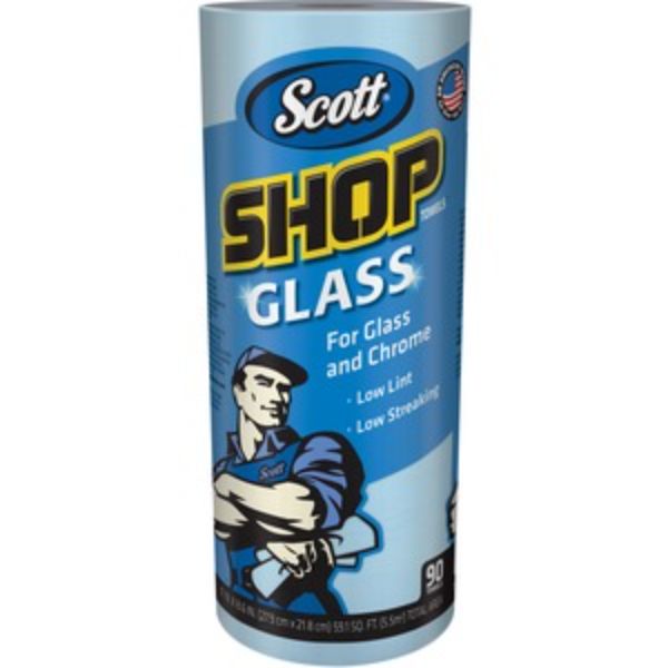 Glass Cleaning Shop Towels, Blue