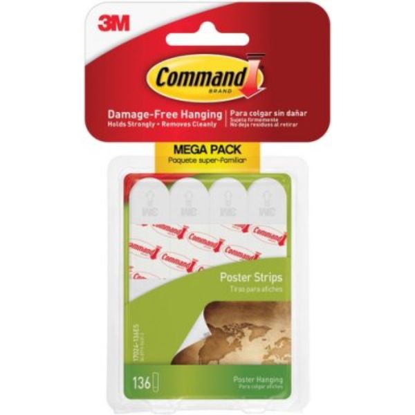 Picture of Command MMM17024136ES Poster Strips&#44; White - Pack of 136