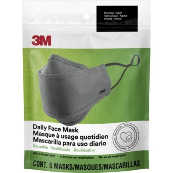 Picture of 3M MMMRFM1005 Daily Face Masks, Gray