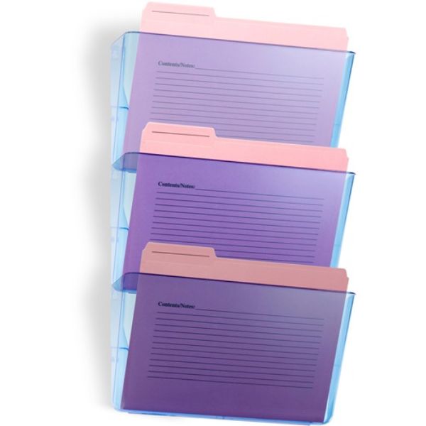 Glacier Wall File, Transparent Blue - Pack of 3