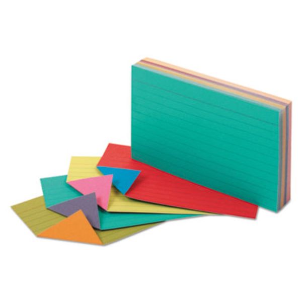 Picture of Oxford OXF04736 3 x 5 in. Extreme Index Cards&#44; Multi Color - 100 Per Pack