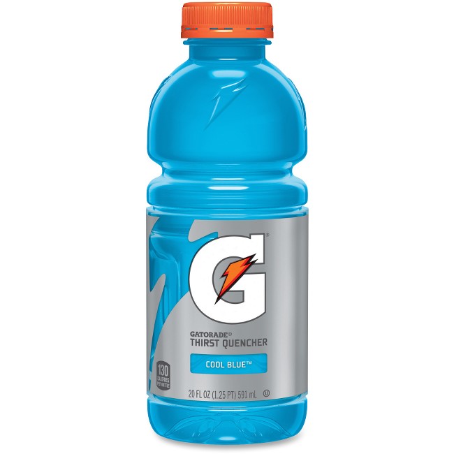 Picture of Gatorade QKR32481 Thirst Quencher Bottled Drink, Cool Blue - Pack of 24