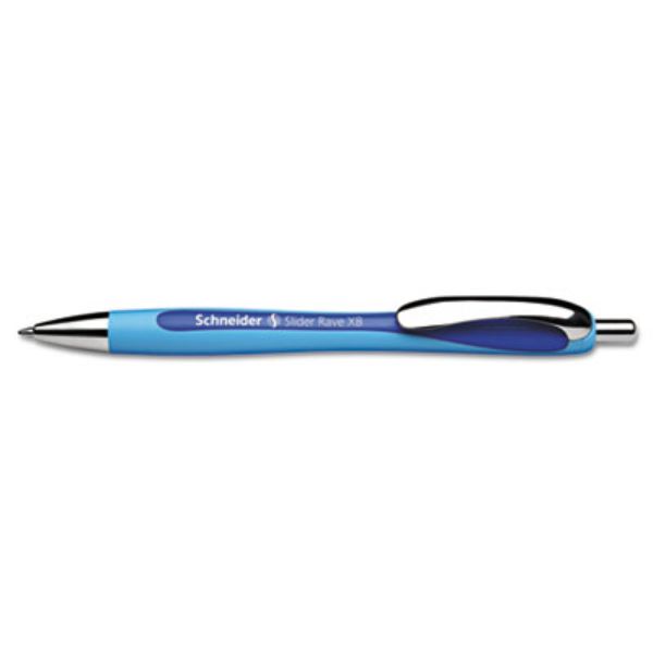 RED132503 1.4mm Schneider Rave XB Retractable Ballpoint Pen, Blue Ink Barrel - Pack of 5