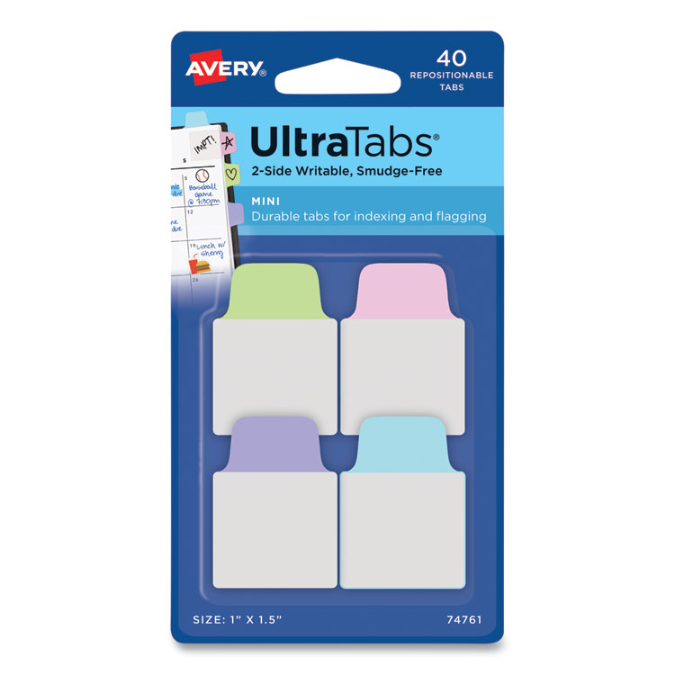 Picture of Avery AVE74761 Mini Ultra Tabs Repositionable Mini Tabs&#44; 40 Tabs