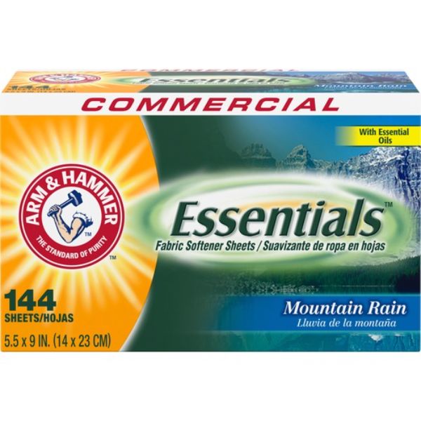 Picture of Arm & Hammer CDC3320000102 Essentials Fabric Softener Sheets&#44; White - Mountain Scent - Pack of 6