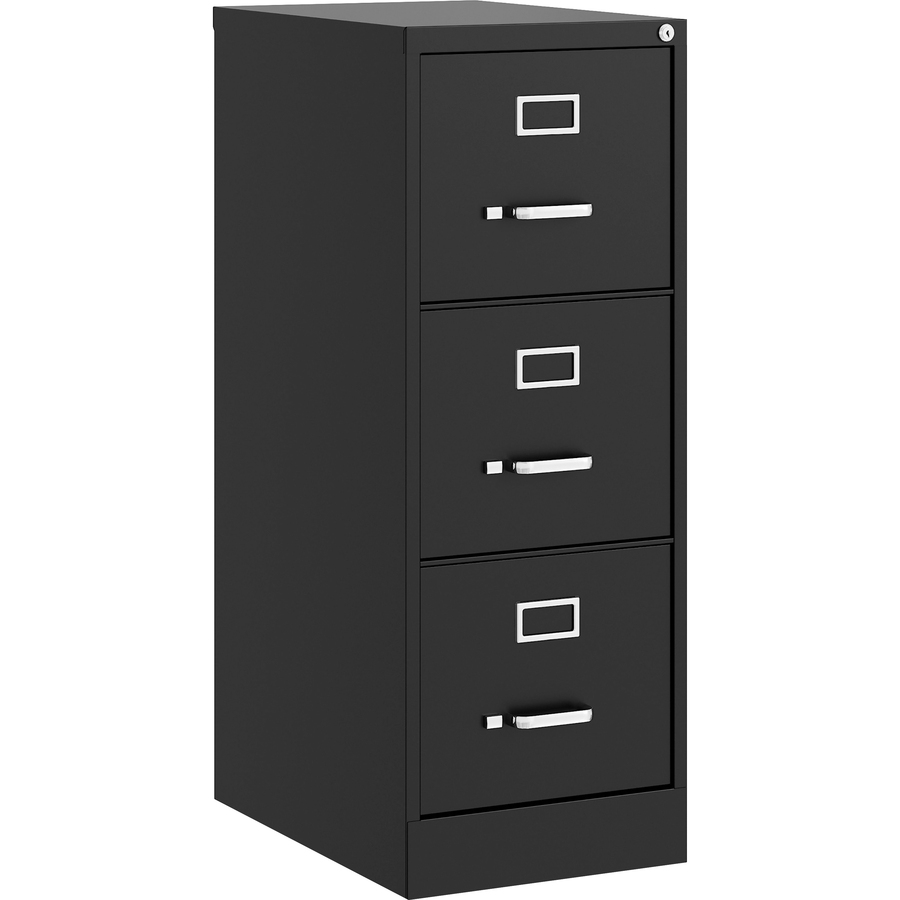 22 in. 3 Drawer Vertical File, Black