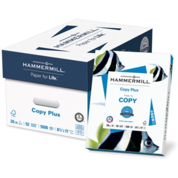 Picture of Hammermill HAM105007CT 8.5 x 11 92 Brightness Copy Plus Paper - Pack of 10