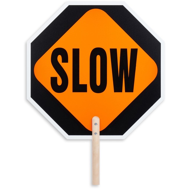 0.2 x 18 in. Stop & Slow 2-Sided Handheld Sign