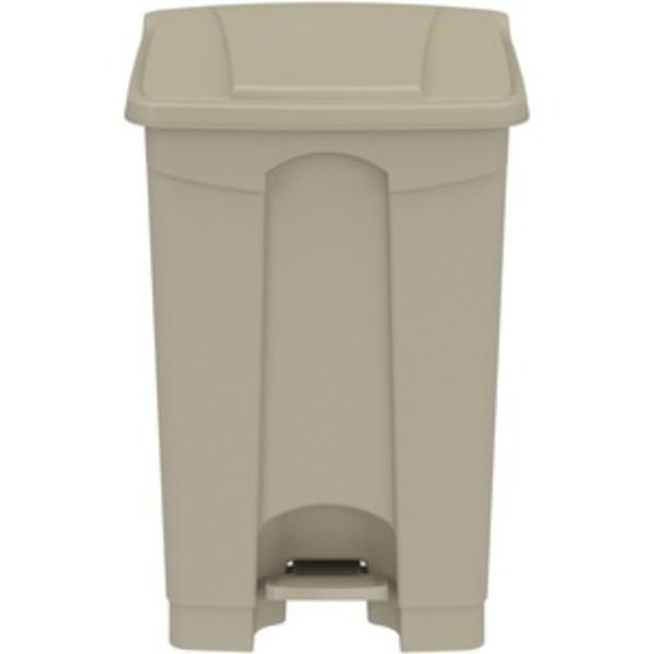 12 gal Plastic Step-on Receptable, Tan
