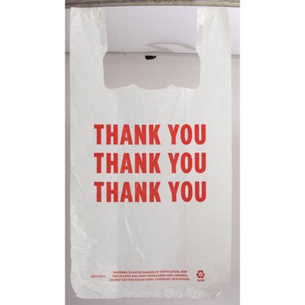 Picture of Genuine Joe GJO11571 Thank You Plastic Message Bag - Pack of 1000
