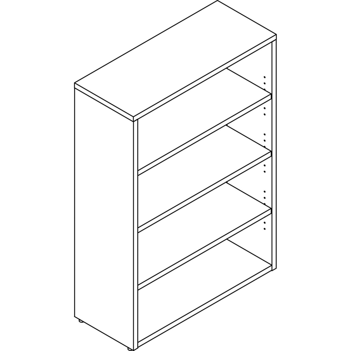 34 x 48 x 12 in. Prominence 2.0 Laminate Bookcase, Gray Elm