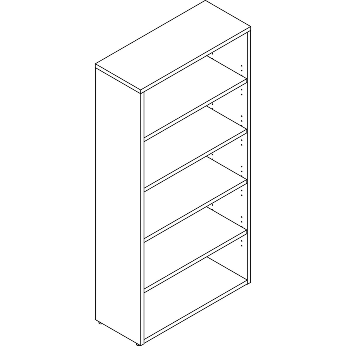 34 x 69 x 12 in. Prominence 2.0 Laminate Bookcase, Gray Elm