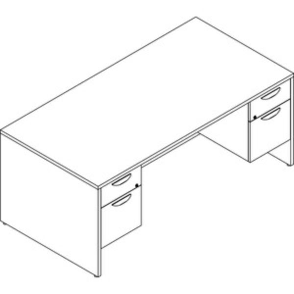 36 x 72 in. Double Pedestal Laminate Desk Unit