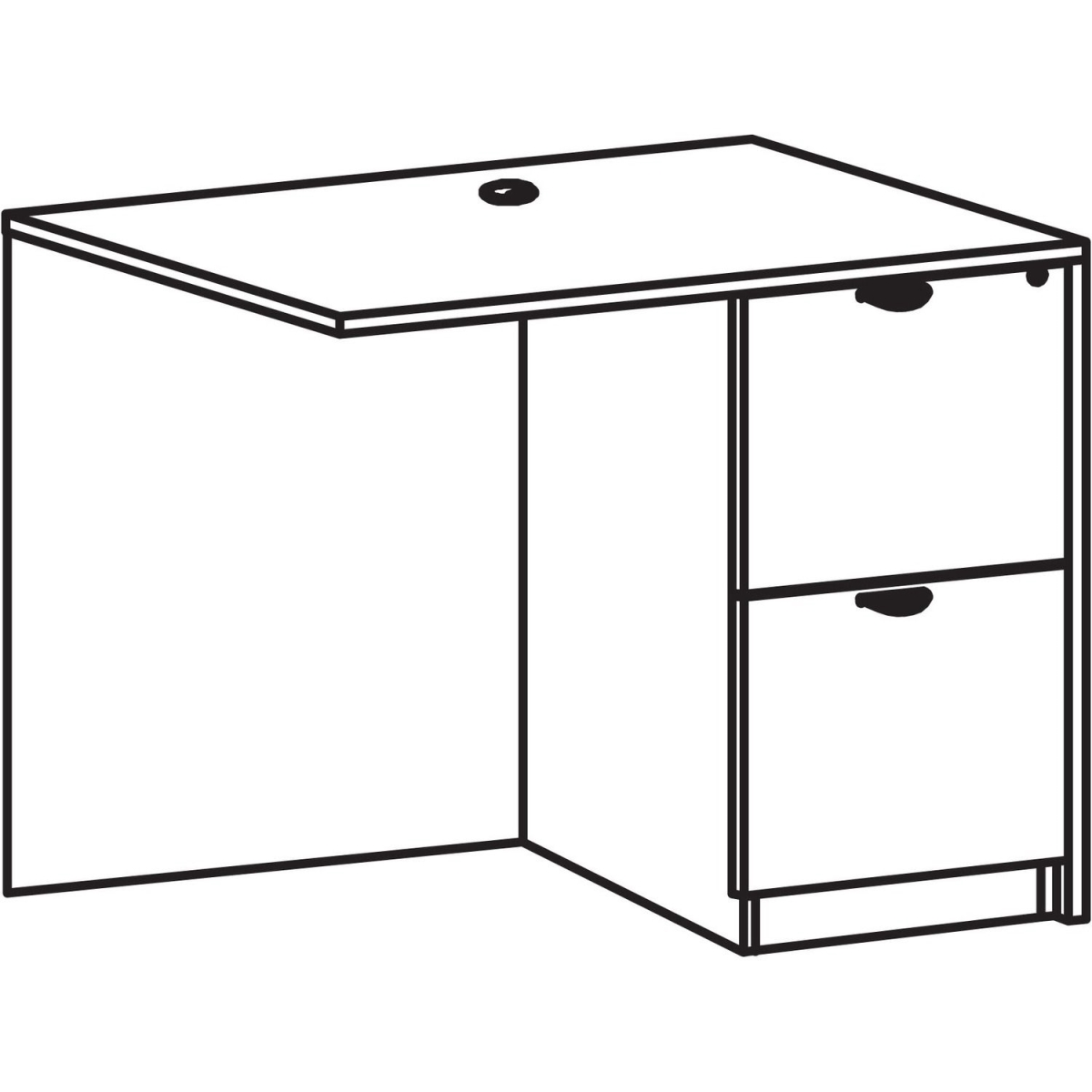 24 x 42 in. Right Return Prominence 2.0 Laminate Desk Unit, Gray Elm