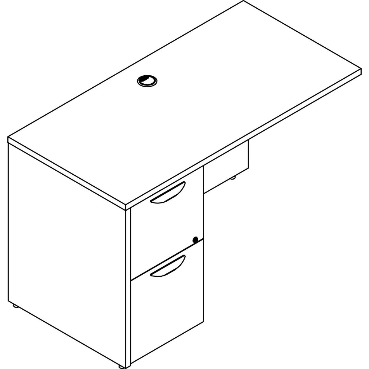 24 x 48 in. Left Return Prominence 2.0 Laminate Desk Unit, Gray Elm