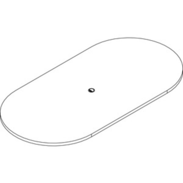 48 x 96 in. Racetrack Conference Tabletop, Gray