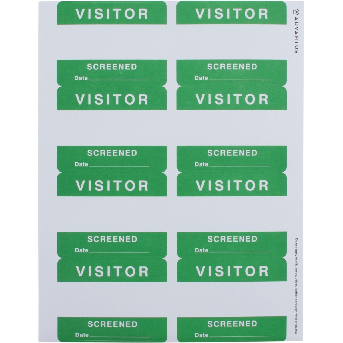 Picture of Advantus AVT76102 Visitor Adhesive Badges&#44; Green - Pack of 200