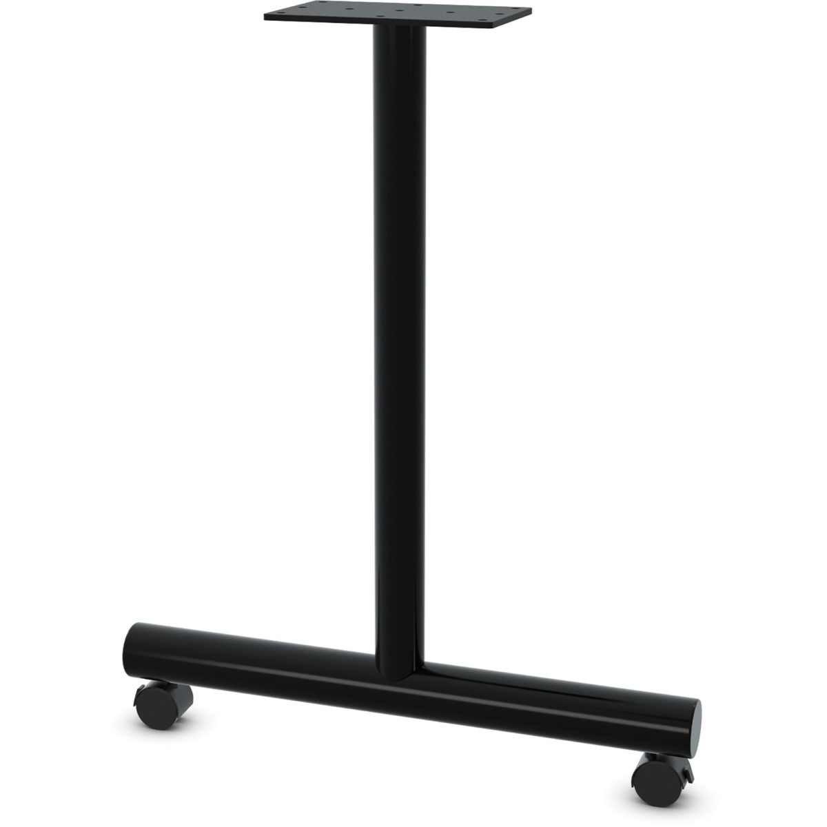 Picture of Lorell LLR60609 Relevance Tabletop Wheeled T-Leg Base&#44; Black - Set of 2