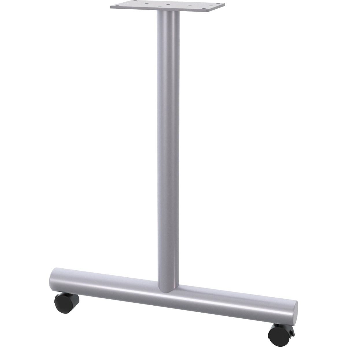 Relevance Tabletop Wheeled T-Leg Base, Gray - Set of 2