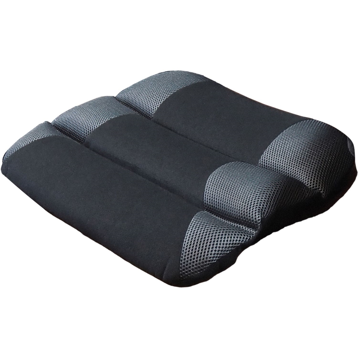 Kantek KTKLS365 Memory Foam Seat Cushion, Black & Grey