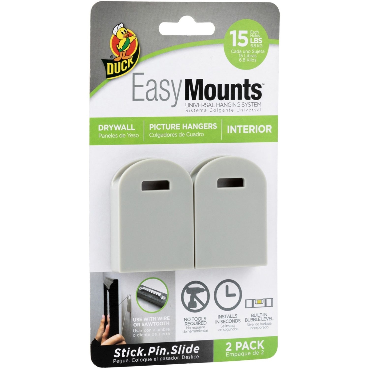 Picture of Shurtech Brands DUC287393 Drywall EasyMounts Interior Wall Picture Hanger, White