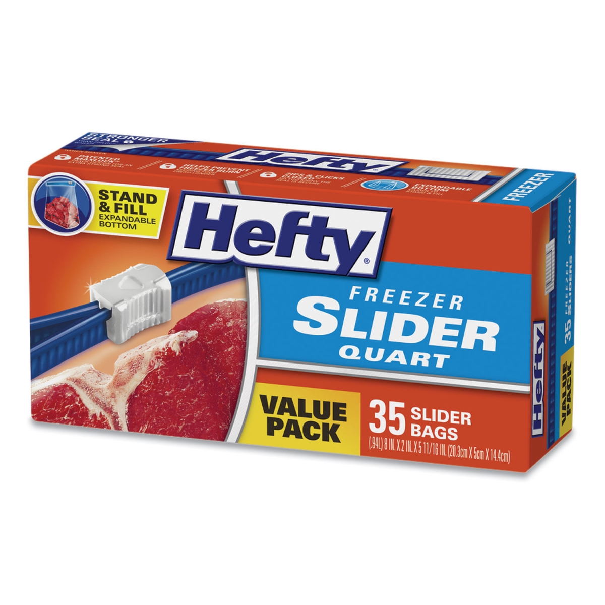 Picture of Hefty RFPR82235 1 qt Freezer Bag - Pack of 35