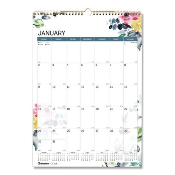 12 x 17 in. Month Colorful Wall Calendar