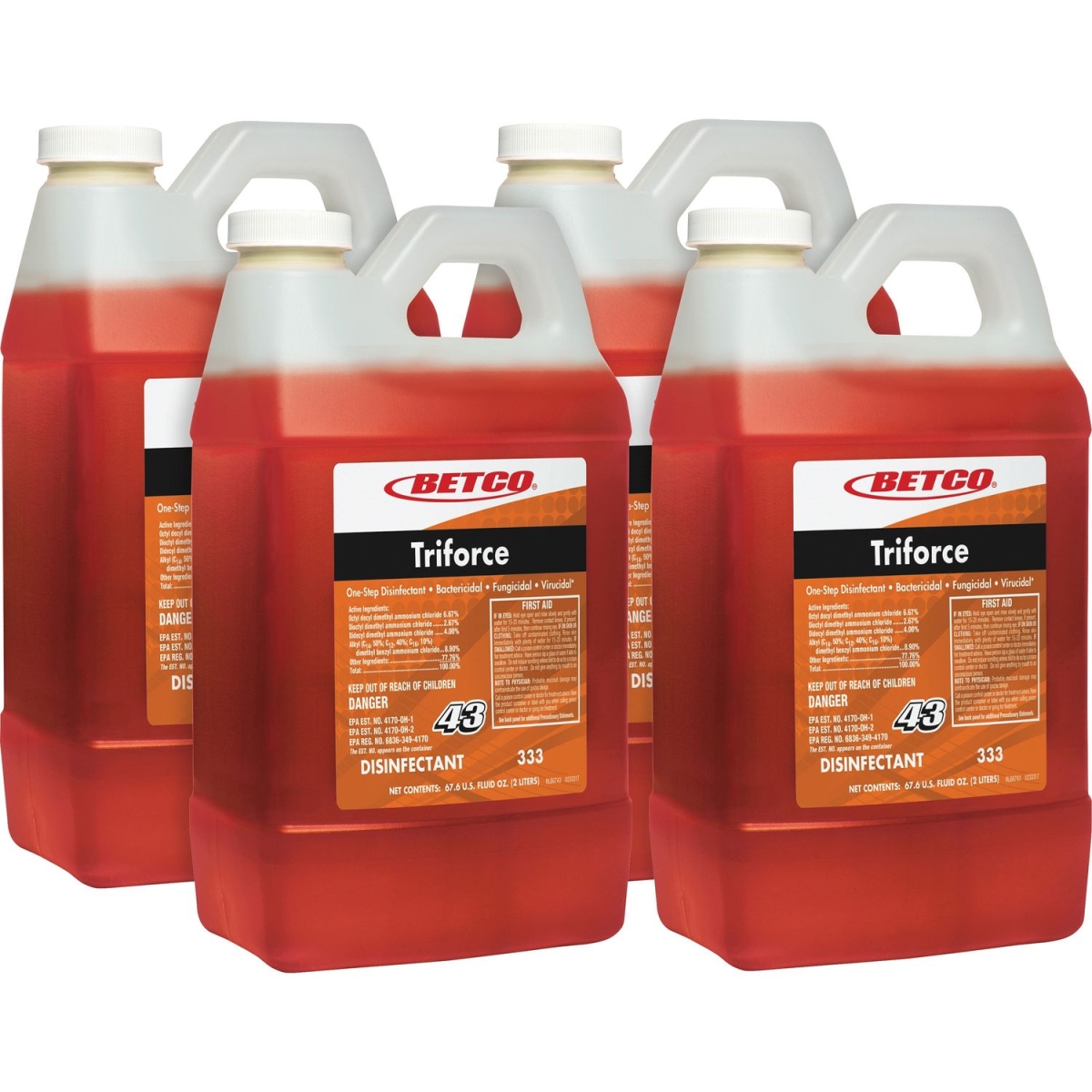 Picture of Betco BET3334700 Covid Triforce Disinfectant&#44; Orange