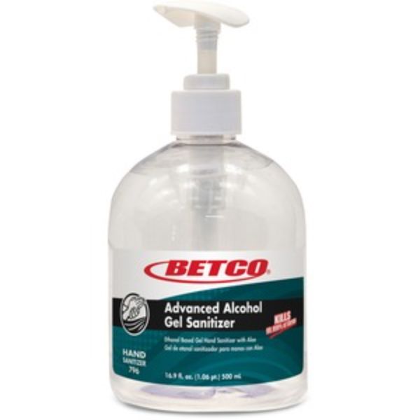 Picture of Betco BET796E900 70 Percent Alcohol Sanitizer Pump Gel, Clear