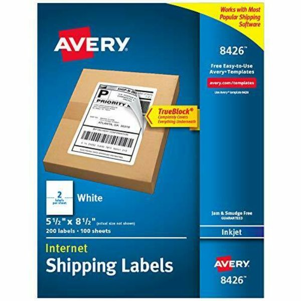 5.5 x 8 in. 0.5 Paper Label, White - Pack of 200