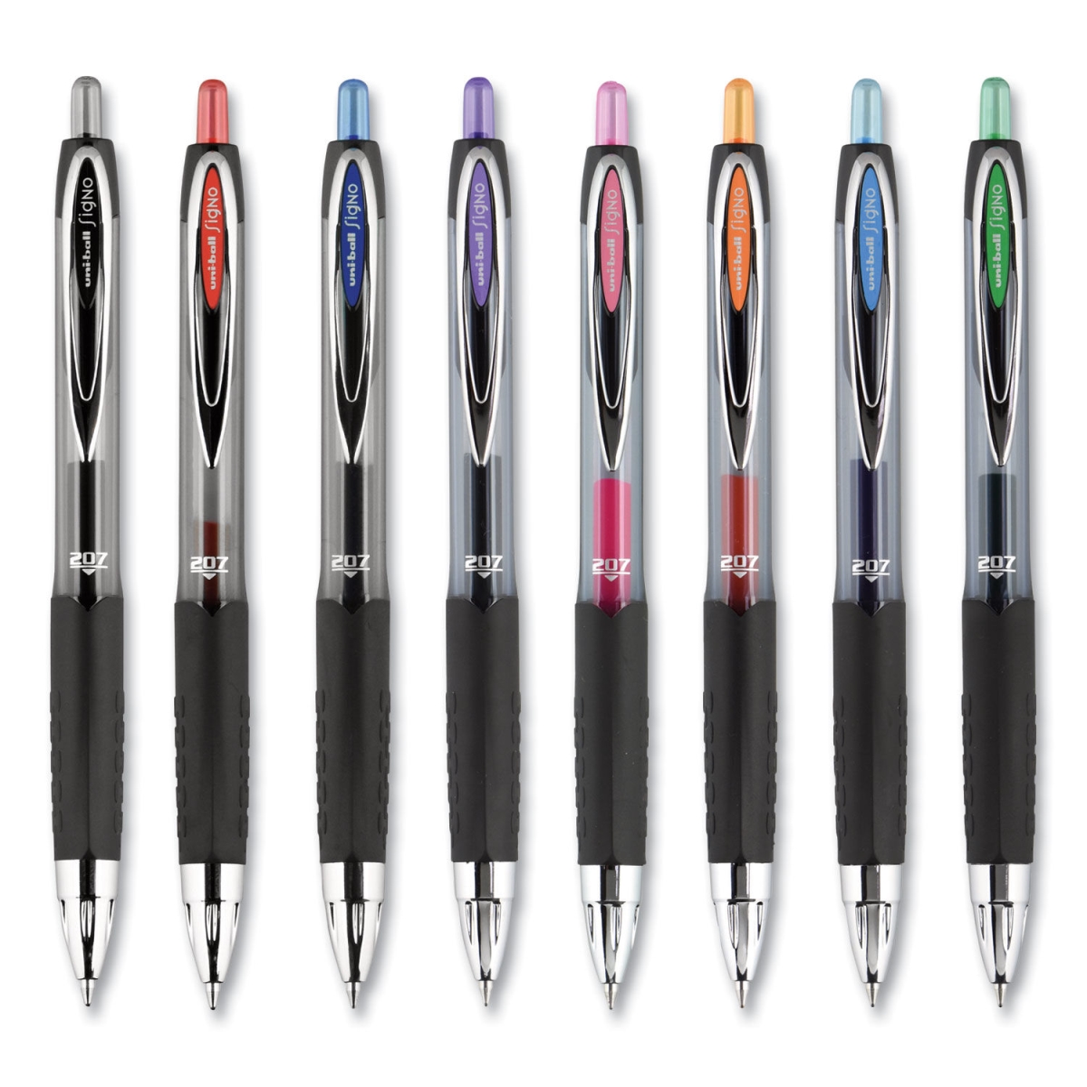 0.7 mm 207 Gel Pen, Blue - Pack of 4
