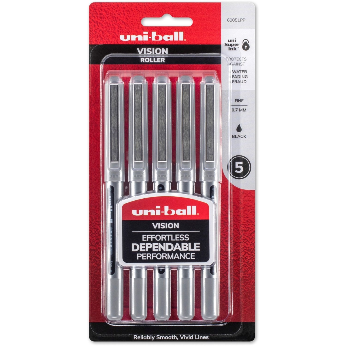 0.7 mm Vision Rollerball Pen - Pack of 5