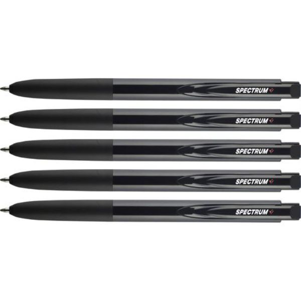 0.7 mm Spectrum Gel Pen, Black - Pack of 5