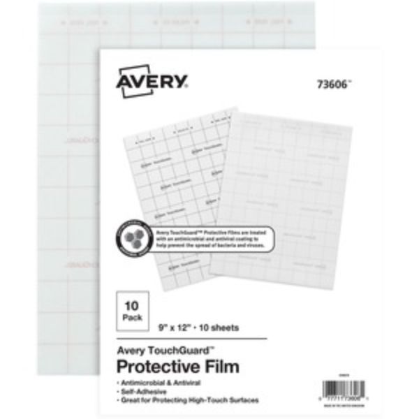 Picture of Avery AVE73606 9 x 12 in.Laminating TouchGuard Protective Film Sheets&#44; Clear - Pack of 10