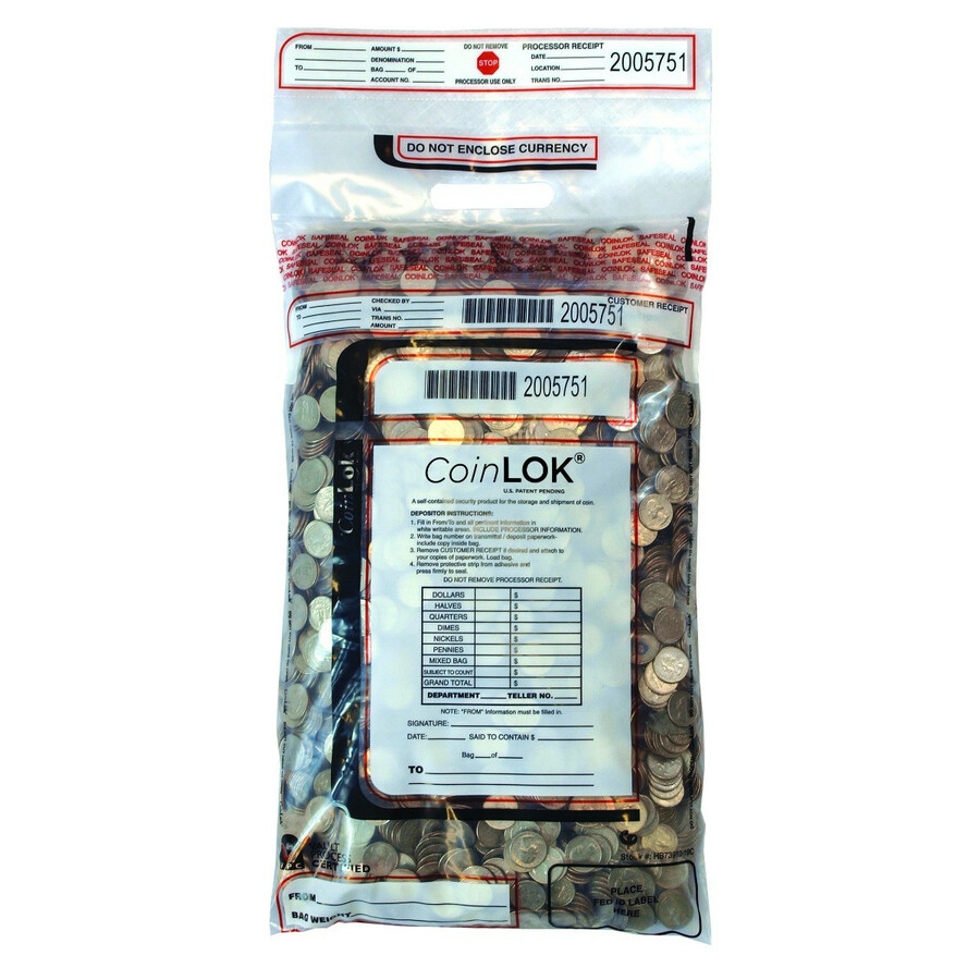 Picture of Controltek CNK585407 12.5 x 25 in. T-E Sng Plastic Coin Bag, Clear - Pack of 50