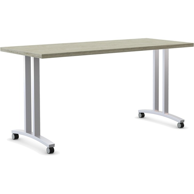 Metallic Silver Powder Coated T-Shaped Structure Series T-Leg Table Base