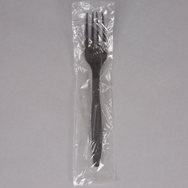 Picture of Advantage GJO18475 Wrapped Black Heavy Weight Plastic Fork&#44; Black - Pack of 1000