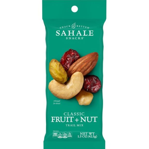 1.50 oz Sahale Folgers Classic Fruit & Nut Trail Snack Mix - Pack of 18