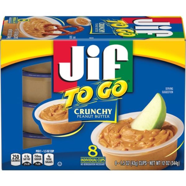 Picture of J.M. Smucker SMU24130 12 oz Folgers Jif Crunchy Peanut Butter - Pack of 8