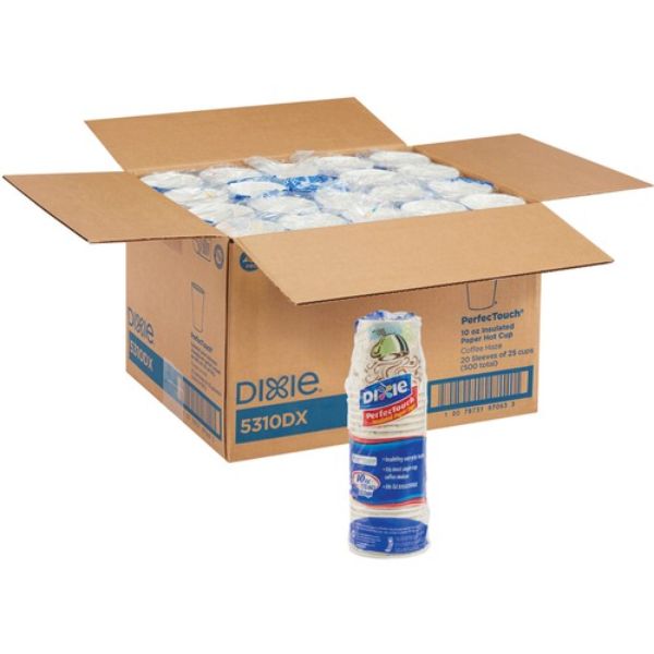 Georgia Pacific  10 fl oz Dixie Perfec Touch Hot Cups, White - Pack of 20