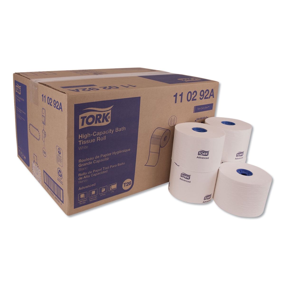 TRK110292A 2-Ply Advanced High Capacity Bath Tissue, White - Mid Size - Pack of 36