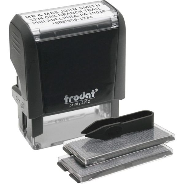 0.75 x 1.88 in. Printy Do It Yourself Self-Inking Message Stamp, Black