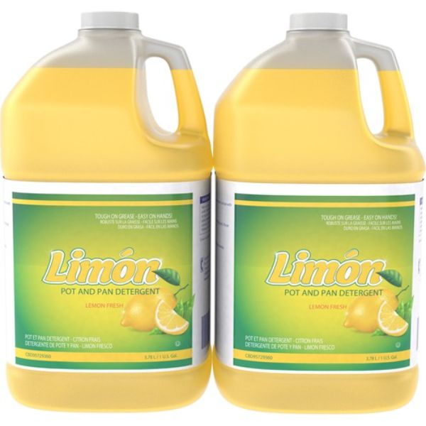 Picture of Diversey DVOCBD95729360 128 fl oz Limon Pot & Pan Detergent&#44; Yellow - Pack of 2