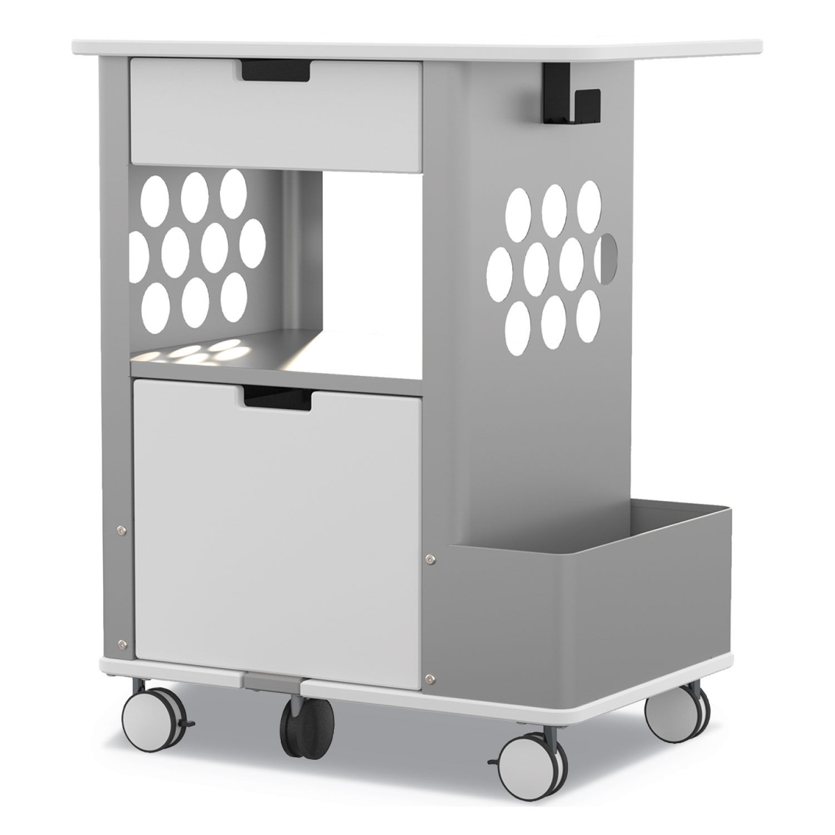 150 lbs Mobile Storage Cart, White