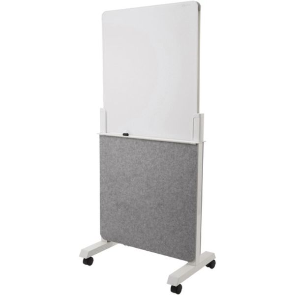 Picture of Acco Brands QRTQ293066W White Tempered Glass Surface Gray Frame Quartet Agile Easel