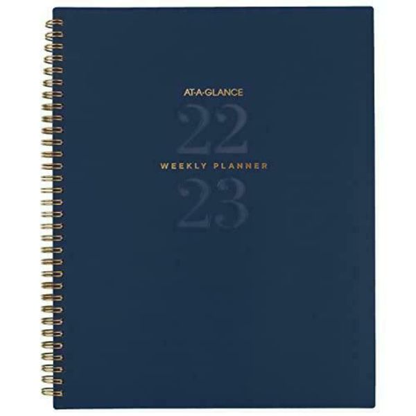 Picture of Acco Brands AAGYP90LA20 At-A-Glance Signature Academic Weekly & Monthly Planner&#44; Blue - Large